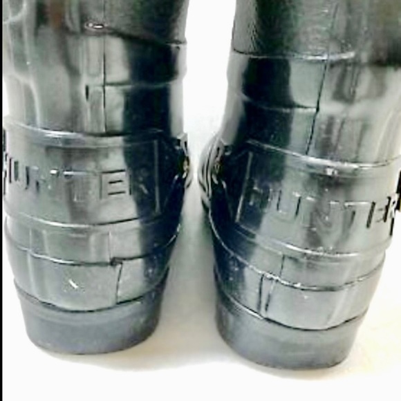 Hunter Leather Limited Clarence Regent Rainboot Boots Black 8 - Picture 6 of 9